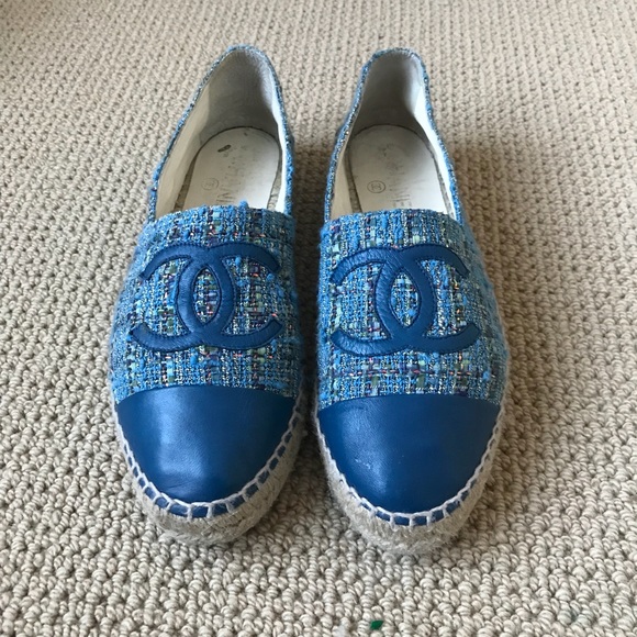 chanel espadrilles blue